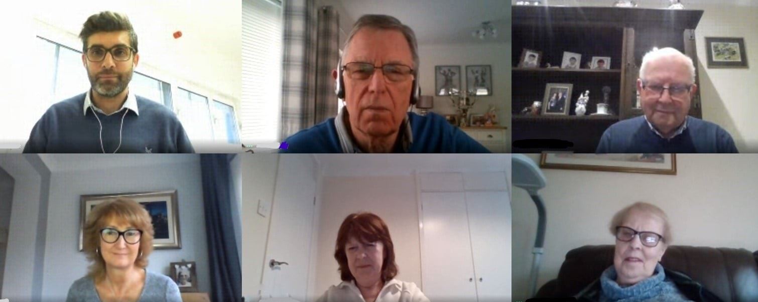 PPG members meeting via video call