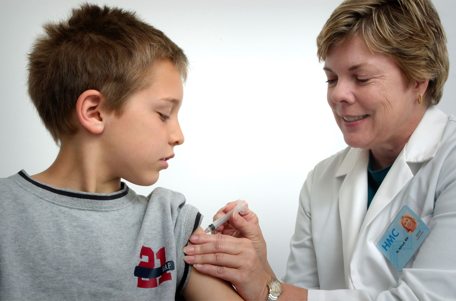 a child being vaccinated