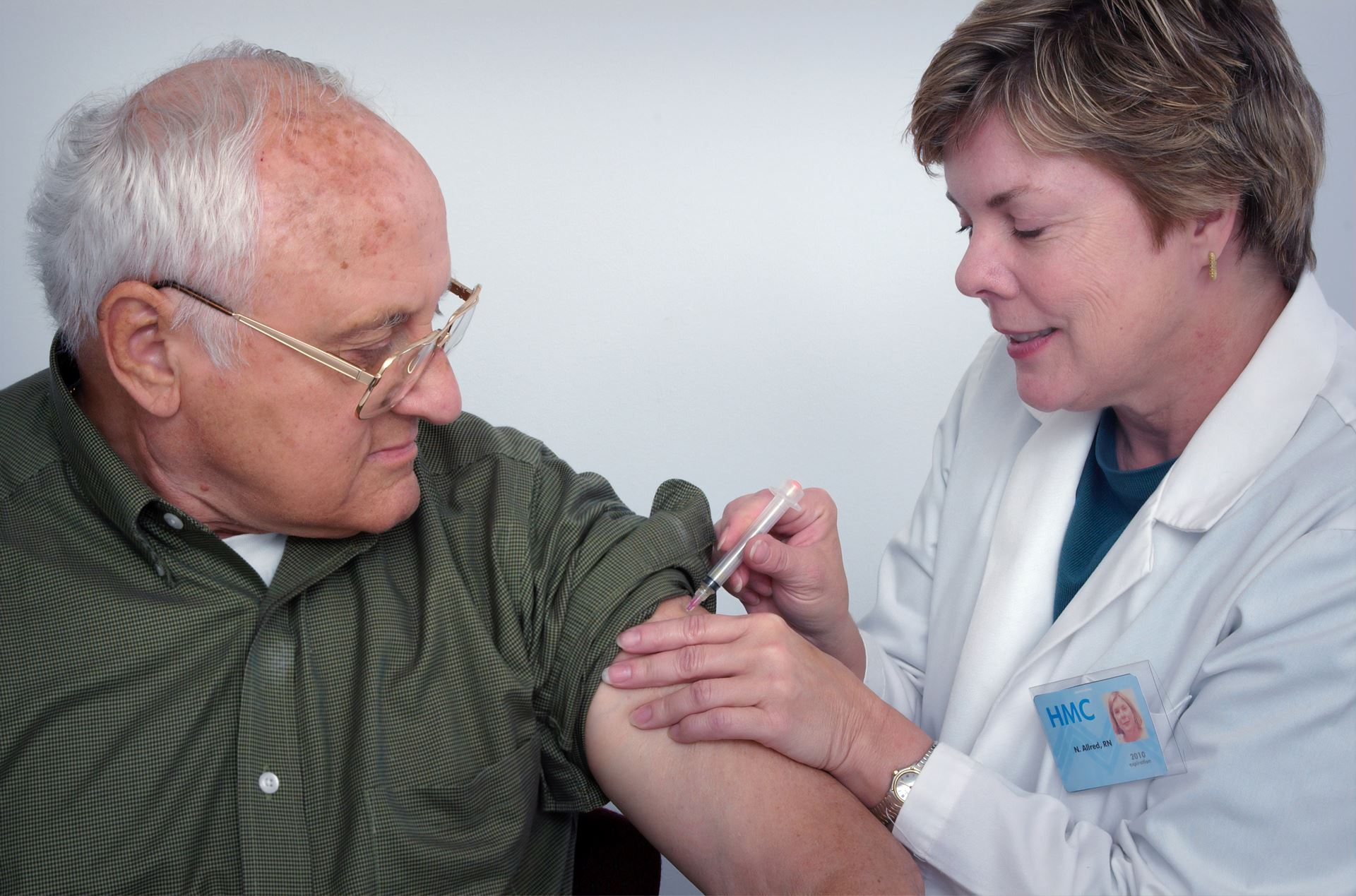 a man being vaccinated