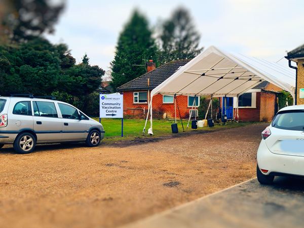 Entrance to Vaccination Centre