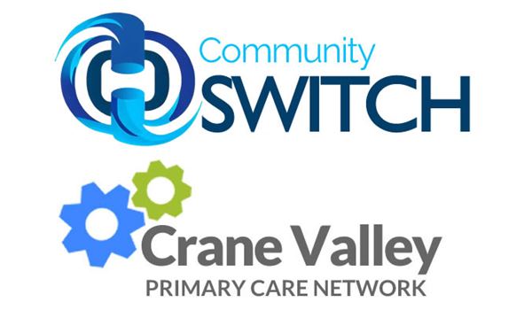 The Community SWITCH and Crane Valley PCN logos